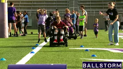 Vikings Hold Special Sports Practice for Children with Disabilities
